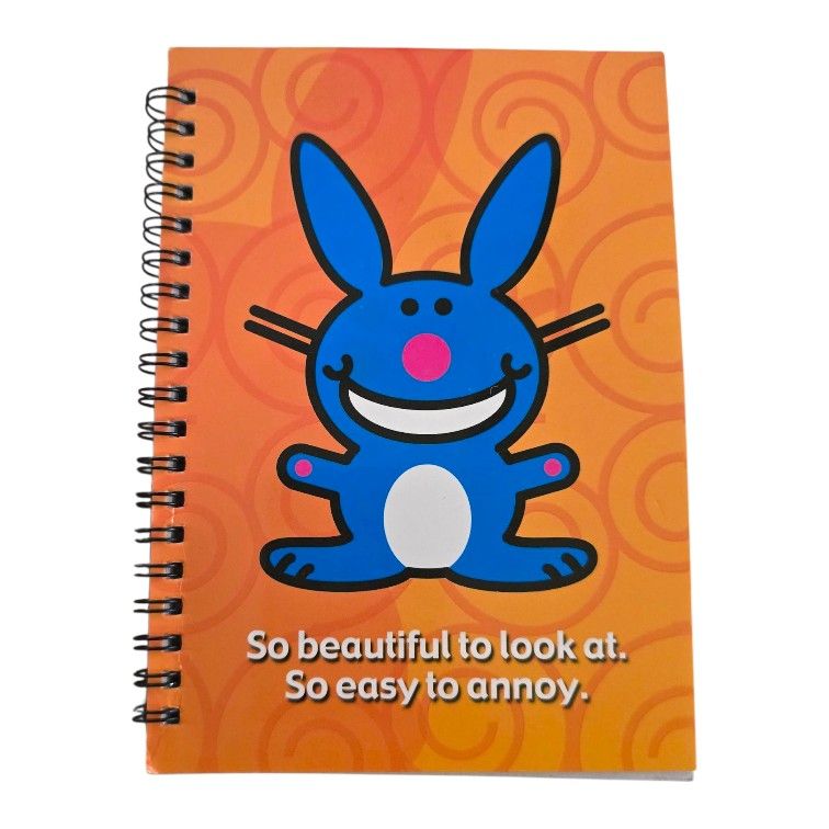 VTG Happy Bunny Spiral notebook Beautiful to Look at Easy to Annoy