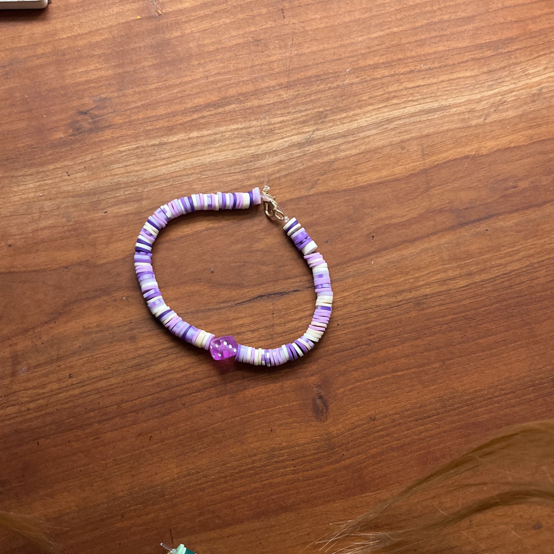 Purple Dice Bracelet