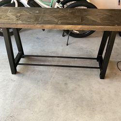 Heavy Metal Steel Base Parsons Table 