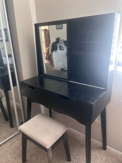 Vanity with chair