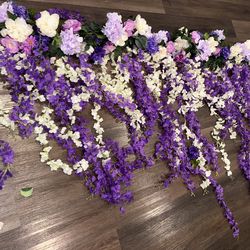 Purple back drop flowers