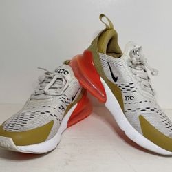 Nike Air Max 270  Flight Gold Black Bone Crimson White 