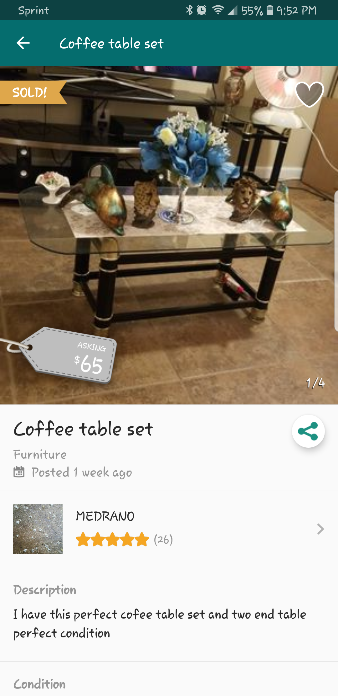 COFFEE TABLE SET