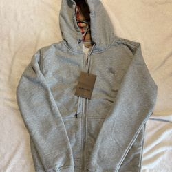 Grey Burberry Zip Up