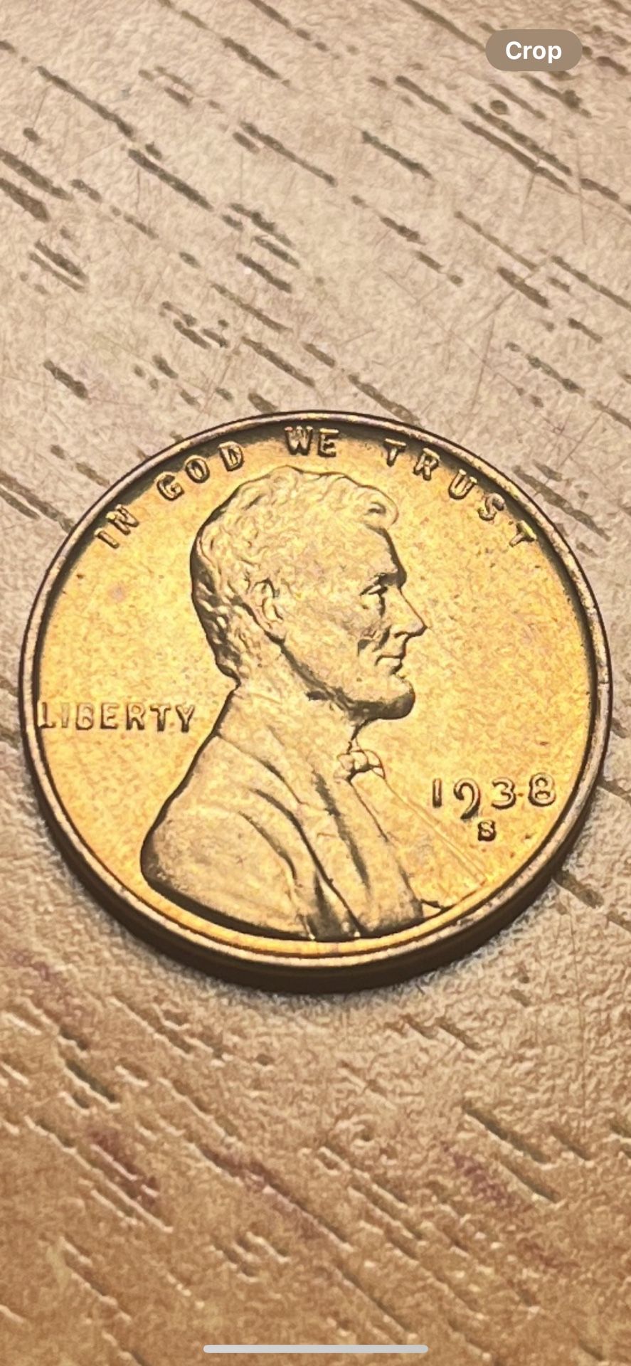 1938 S Lincoln Wheat Penny