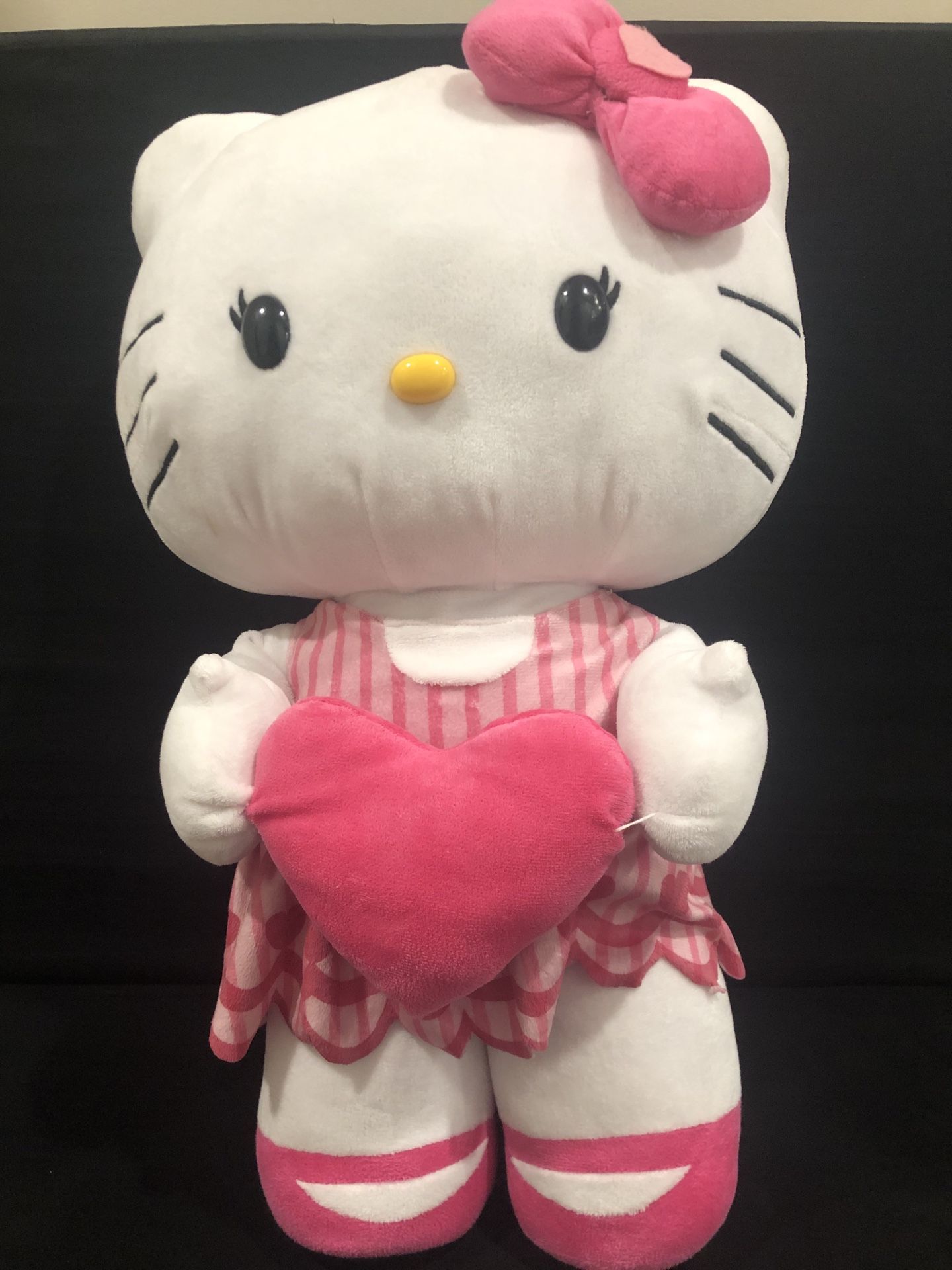 Large Hello Kitty Plush Pink Bow 24"