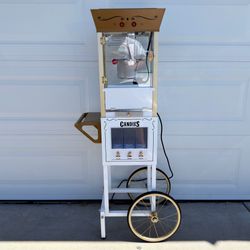 Nostalgia Candy and Snack Dispensing 8oz Kettle Popcorn Cart Popcorn Popper