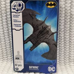 4D Build Batman Batwing 3D Puzzle Model Kit 82 Pieces Plastic 2023