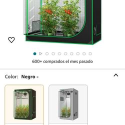 Tienda para cultivo hidropónico de polietilentereftalato Vivosun de 48 x 24 x 60 pulg con ventana de observación y bandeja de piso para cultivo de pla