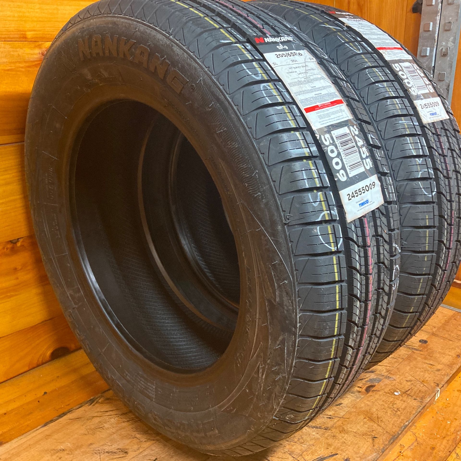Brand New Pair 2 Tires 205-65-16 Nanking Like New Stock 756-150