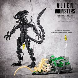 New Alien Warrior Building Blocks Planet Sci-Fi Creative Knight Ornaments Trendy Toys Splicing Building Blocks Mechanical Toys