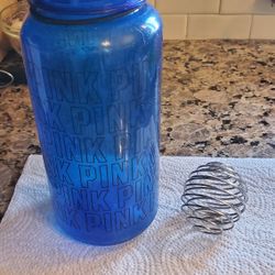 Large "PINK" Smoothie/shaker Bottle With Shaker Ball.  
