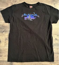 Vintage Harley Davidson T-shirt Youth XL Black Motorcycle Wolf Northwoods MI Y2K