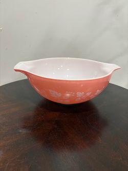 Vintage Pyrex Pink Gooseberry Cinderella Mixing Bowl #444 (4 Qt