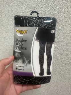 Size medium girls spider web tights NEW Halloween spirit store