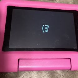 Pink And blue Amazon 7 Tablets 