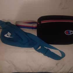 Nike and champion like side packs or like the ones that you can hang around your shoulder around your hips