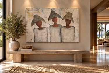 Large Abstract Figurative Canvas Wall Art
