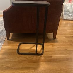 C Shaped End Table, 27 Inches High