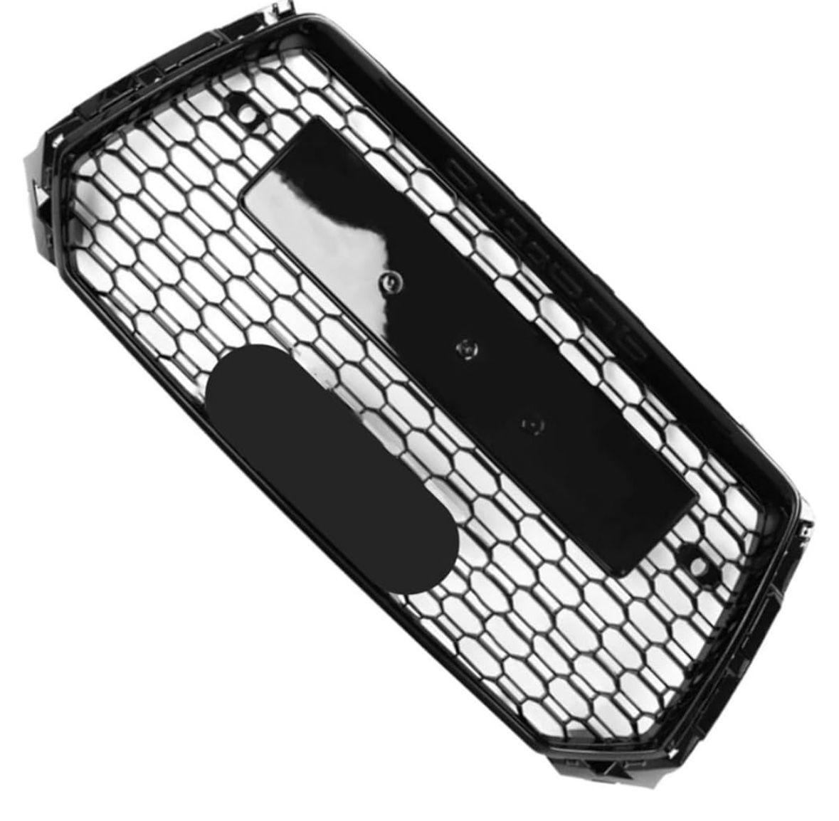 RS4 - Style Front Hood, Bumper Center GrilleHoneycomb Grill Mesh,Compatible for A4 B9 2017-2019(with Black Rings