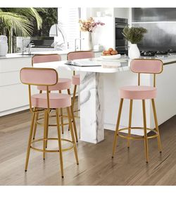 Bar Stool Pink/gold
