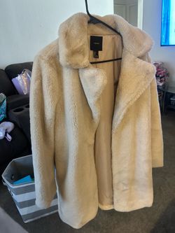 Faux Fur Trench Coat