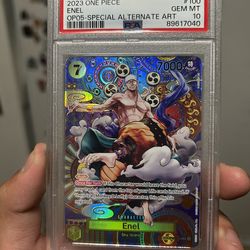 ONE PIECE CARD TCG ENEL SP GRADED PSA 10 BRAND NEW CLEAN