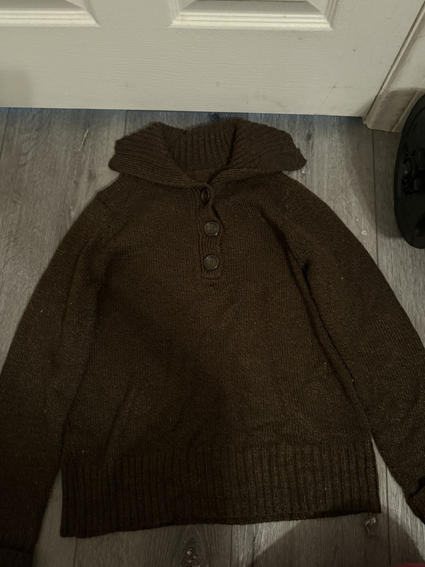 Brown Knitted Sweatshirt