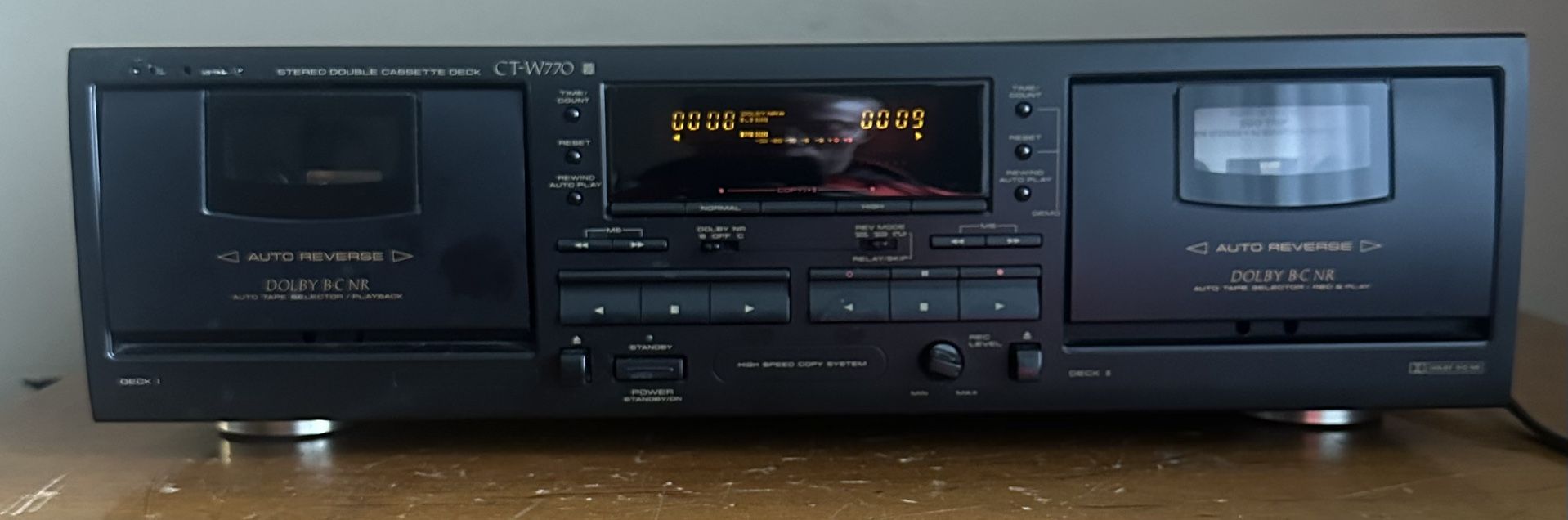 Pioneer CT-W770 Double Cassette Deck Auto Reverse Dolby BC NR Stereo  