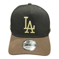 New Era LA Dodgers 9FORTY Adjustable Hat - Black/Brown
