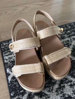 Beige platform women’s sandals