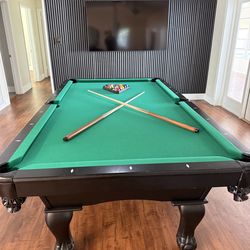 8ft slate pool table
