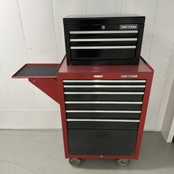 Craftsman Rolling Tool Chest Cabinet w/ Side Tray & Top Tool Box