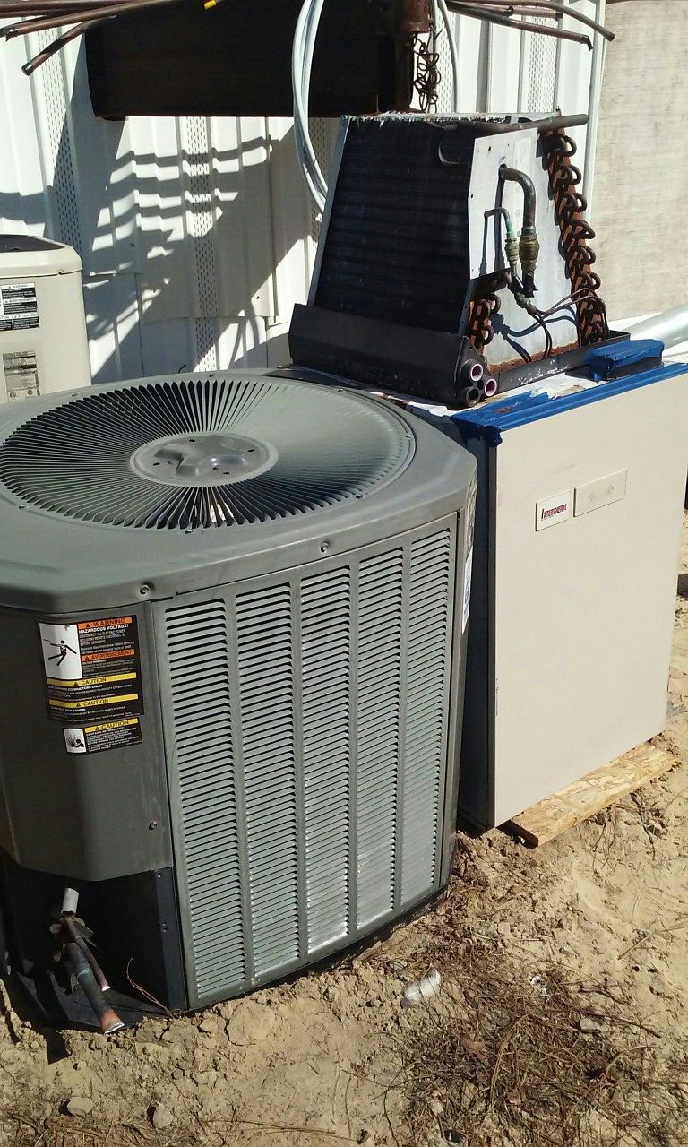 3_12 tons heat pump unit end air handler whit coil Freon R22 for Sale in  Sanford, NC - OfferUp