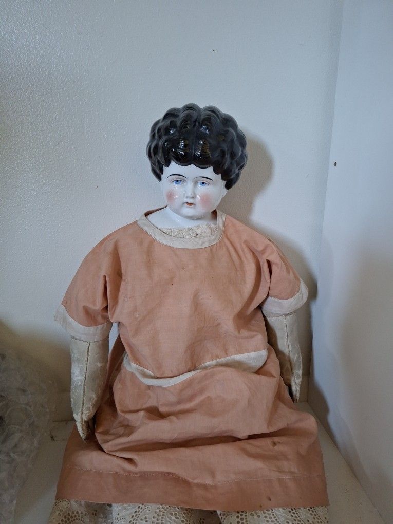 1920s Rare GERMAN porcelain Head Doll