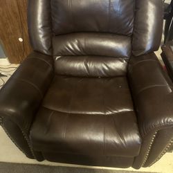 Pair Of Leather Recliners 