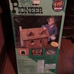 Vintage Pioneer Log Cabin Miniature DURA-CRAFT Dollhouse #PR 179 Real Wood