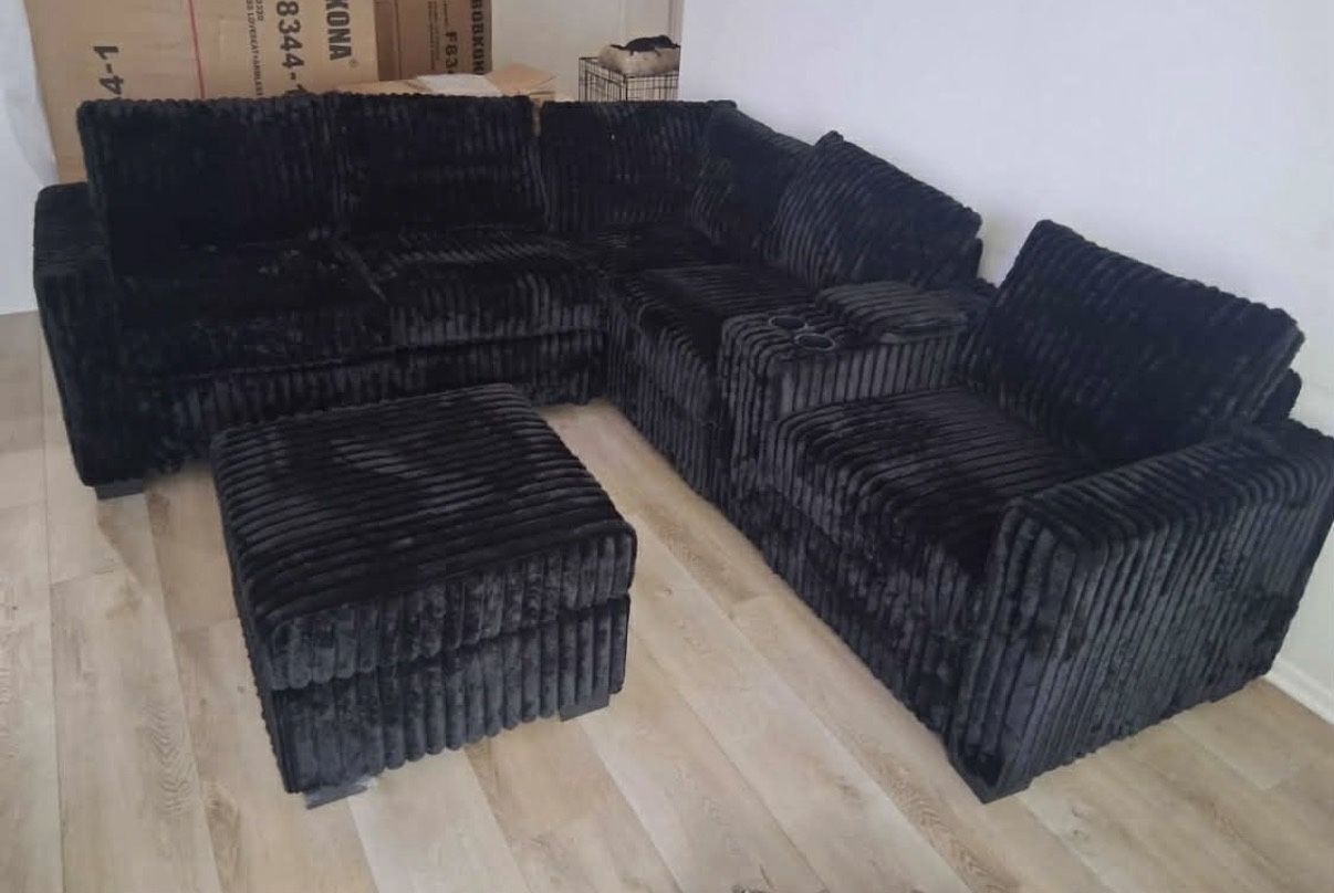 New Corduroy Sectional Couch