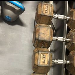 pair of 35, Single 25 Dumbbell “set”