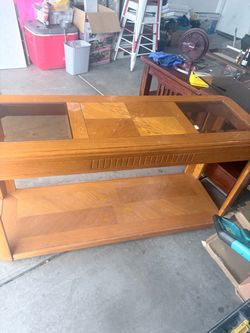 Table with Glass Inserts