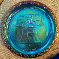 Carnival Glass Liberty Bell Collectors Plate 