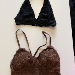 Brown And Black Bralettes Size Large 