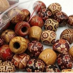 50 Wooden Beads