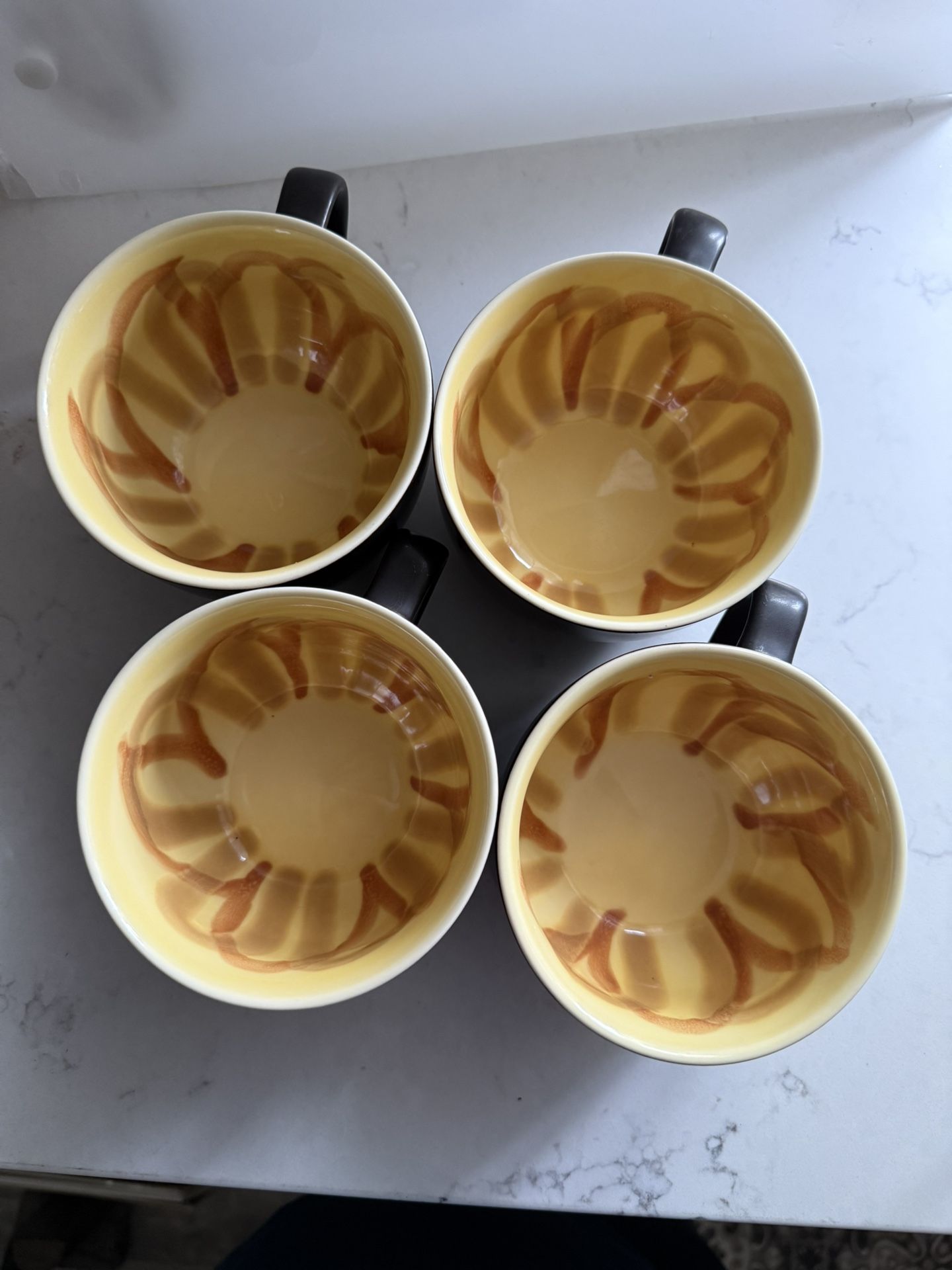 Set of 4 Starbucks Blonde Roast Ceramic Mugs - 12 oz from 2012 Dishwasher & Microwave Safe