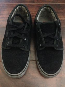 Black suede Vans