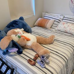 Full Size White Bedframe  with Matress