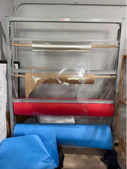 Uline metal rack 4 tier Roll holder up to 36”
