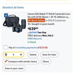 CANON EOS REBEL T7 DLSR