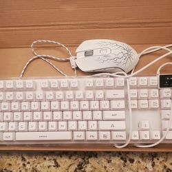 Brand New Keyboard And Mouse With Lights