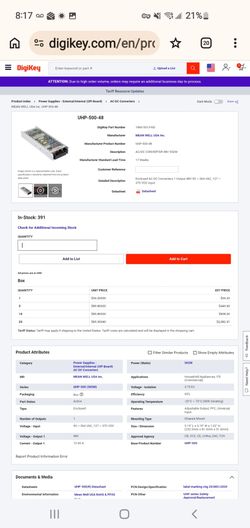 AC/DC CONVERTER 48V 502W